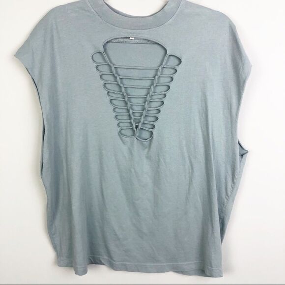 TRULY MADLY DEEPLY | Super Oversized Cutout Muscle Tee Sleeveless Women’s XS - Picture 1 of 6